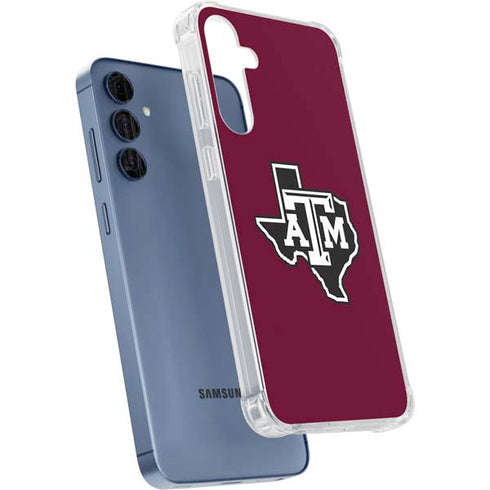 Texas A&M University Black Logo Galaxy S24 Clear Case
